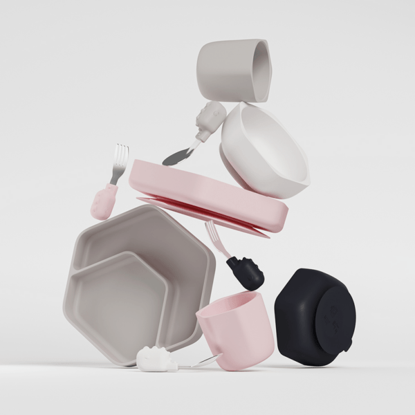 BABY FORK AND SPOON SET 05 Szilikon Etető készlet