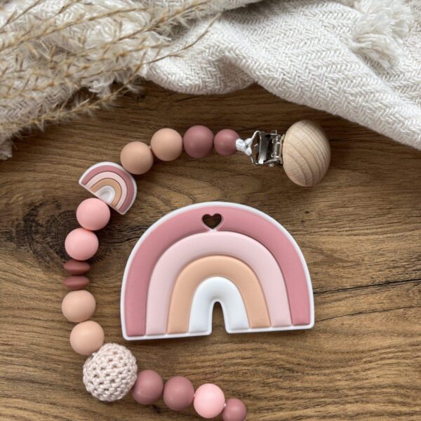 IMG_0212 Rózsaszín Szivárvány Cumilánc Rágókával