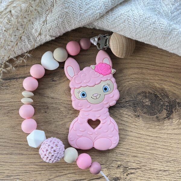 IMG_0446 Rózsaszín láma cumilánc rágókával