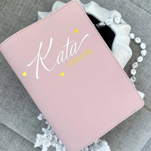 IMG_7219 Rózsaszín műbőr kiskönyv borító