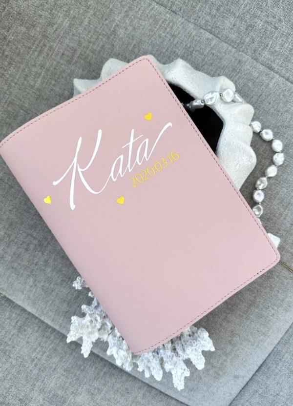 IMG_7219 Rózsaszín műbőr kiskönyv borító